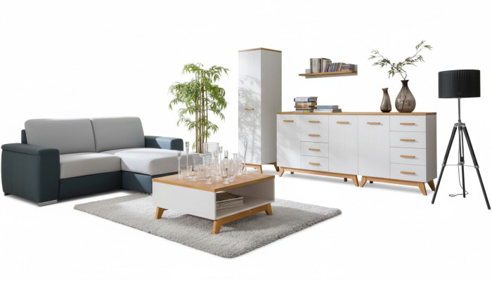Wohnzimmer Set Beistelltisch TV Kommode Tisch Kommoden Wand