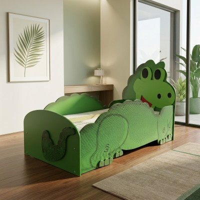 Dino Groß Bett mit Matratze Kinderbett Kinderzimmer Kinder Zimmer Betten