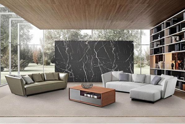 Ecksofa Sofa Couch Eckgarnitur + Dreisitzer 3er Couch Sofas Couchen Textil
