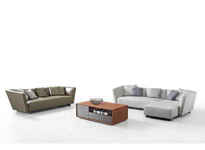 Ecksofa Sofa Couch Eckgarnitur + Dreisitzer 3er Couch Sofas Couchen Textil