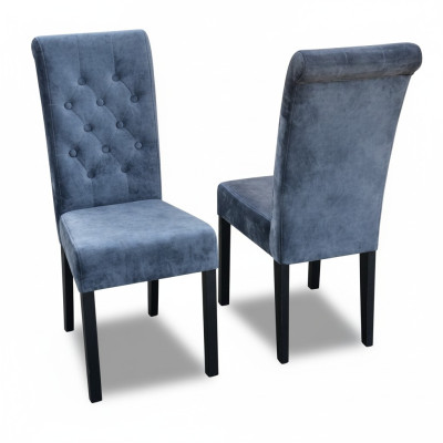 6x Chesterfield Stuhl Set Sitz Polster Garnitur Esszimmer Stühle Lehn Leder