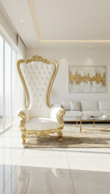 Thron Sessel Königlicher Polster Chesterfield Samt 1 Sitzer Antik Stil Stühle