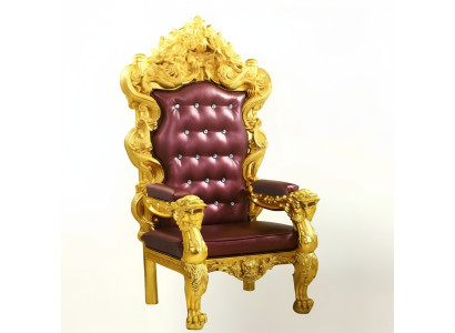 Thron Sessel Königlicher Polster Chesterfield Samt 1 Sitzer Antik Stil Stühle