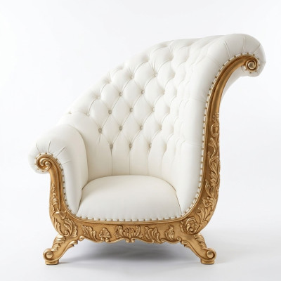  Thron Sessel Königlicher Polster Stühle Chesterfield Samt 1 Sitzer Antik Stil