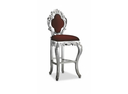 Hocker Barhocker Königlicher Polster Chesterfield Samt 1 Sitzer Antik Stil Stuhl