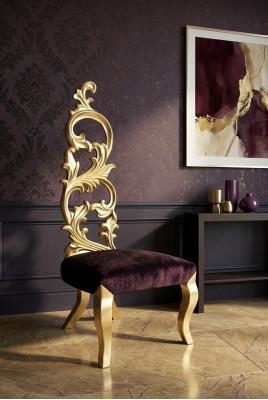 Thron Sessel Königlicher Polster Chesterfield Samt 1 Sitzer Antik Stil Stühle