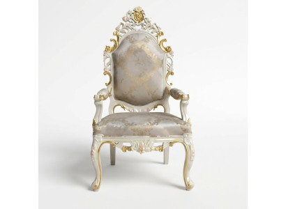 Stuhl Thron Sessel Set Esszimmer Holz Designer Antik Stil Barock Rokoko