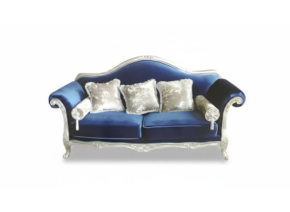 Zweisitzer Thron Sofa Königlicher Polster Samt 2 Sitzer Antik Stil Chesterfield