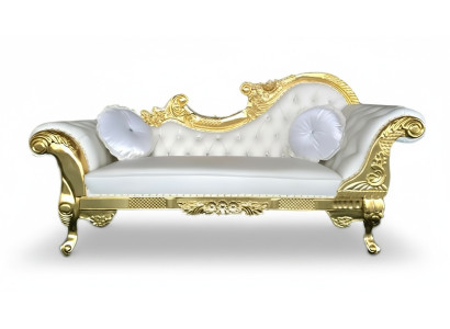 Edle Chesterfield Recamiere antik stil Chaiselongue Chaise Longue Sofa Liege Neu