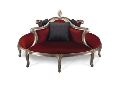 Rund Sofa Polster Couch Polster Chesterfield Samt 4 Sitzer Antik Stil 