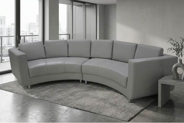 Rund Sofa Wohn Möbel Leder Sofas Couchen Polster Sitz Runde Landschaft Eck Neu