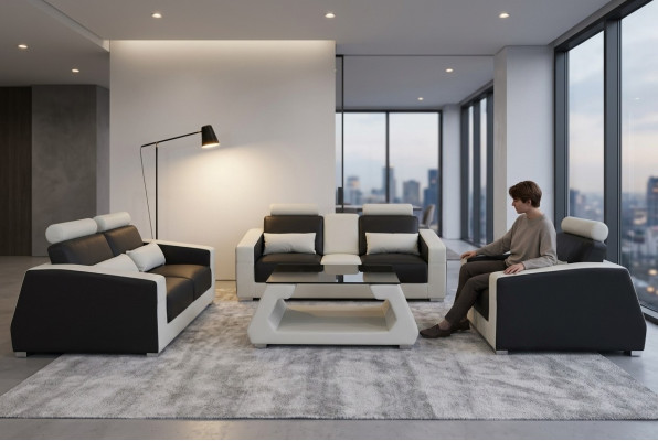 Polster Sofa Couchen Sofas Couch Garnitur Design Garnituren 3+2+1 Sessel
