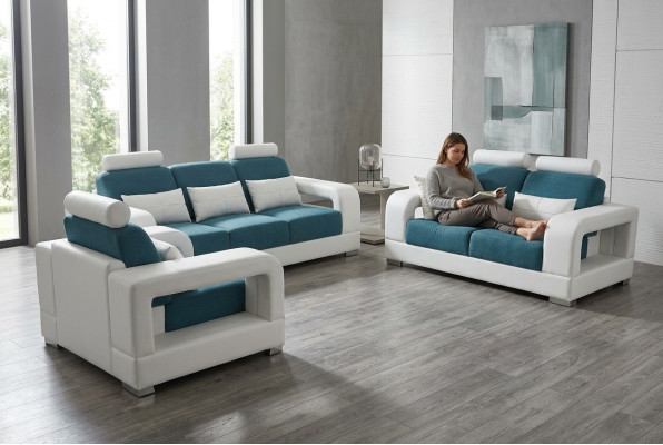 Sofa Couch Polster Wohnlandschaft Sitz Möbel Set Garnitur 3+2+1 Couchen