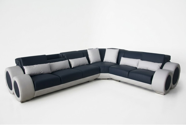 Design Eck Couch Polster Sofa Leder Sitz Garnitur Moderne Couchen Sofas