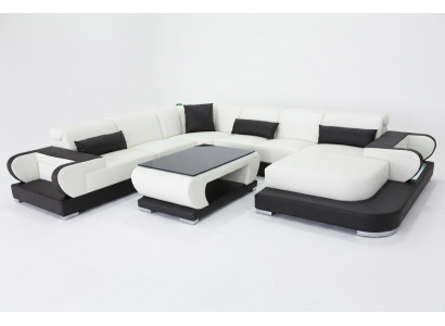 Wohn Couch Leder Sofa Landschaft Polster Garnitur Eck Sofas Sitz Garnituren Neu