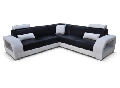 XXL Couch Ecksofa Leder Wohnlandschaft Garnitur Design Modern Sofa L-Form G8001B