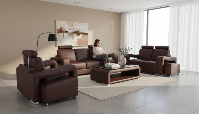 Wohn Leder Landschaft Sofa Couch Garnitur Eck Sofas Sitz Garnituren Neu Polster
