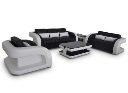 XXL Couch Leder Wohnlandschaft Garnitur Design Modern Sofa garnituren 3+2+1 Neu