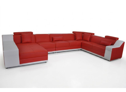 Wohn Leder Landschaft Sofa Couch Polster Garnitur Eck Sofas Sitz Garnituren Neu