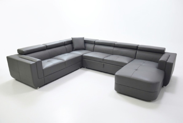 Design Leder Polster Sitz Ecke Leder Sofa Polster Eck Wohn Landschaft