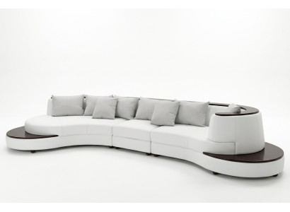 Luxus Wohn Eck Leder Garnitur Polster XXL Big Sofa Couch U Form Ecke
