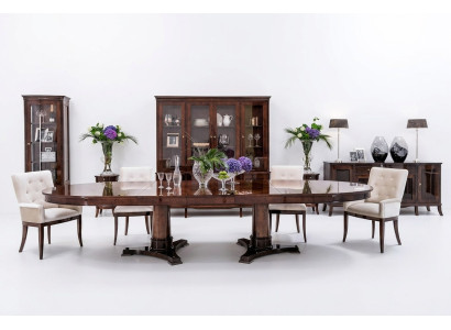 Klassischer Hochglanz Antik Stil Barock Tisch mit 4 Stühlen Stuhl Set Garnitur