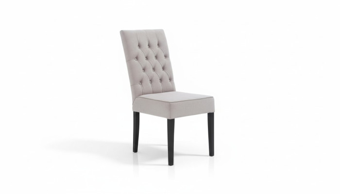 Chesterfield Lehnstuhl Textl Stuhl Polster Sitzer Stoff Samt Echtes Holz Stühle