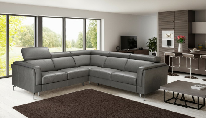 Heim Kino Sofa Couch Polster Couchen Sofas Eck Garnitur Relax Fußstützen Leder