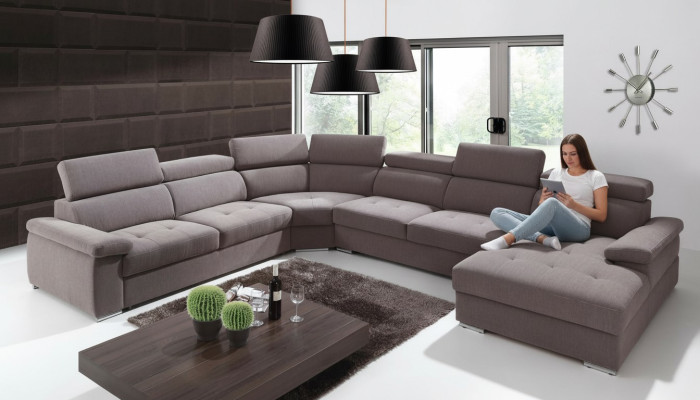 XXL Big Wohnlandschaft Wohnzimmer Textil Sofa Polster Couchen Sofas Couch Neu