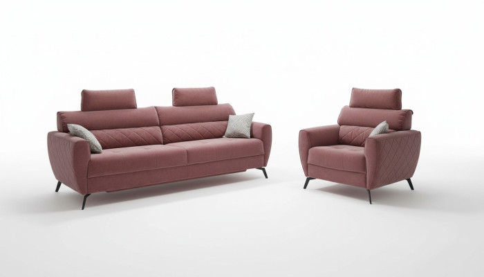 Leder Design Couch Polster Sitz 2+1+1 Sofa Garnituren Kunstleder Set Garnitur