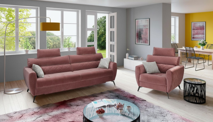 Klassische Design Couch Sitz Polster Komplett Set Garnitur 3+2 Textil Garnituren