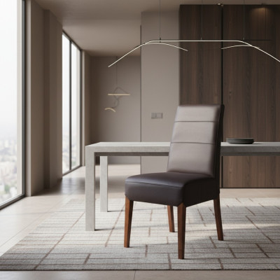 Esszimmer Gruppe Stuhl Garnitur 2x Stühle Lehn Stuhl Sitz Polster Massiv