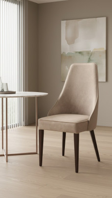 Stuhl Gruppe 4x Stühle Set Wohn - Esszimmer Garnitur Holz Lehn Leder