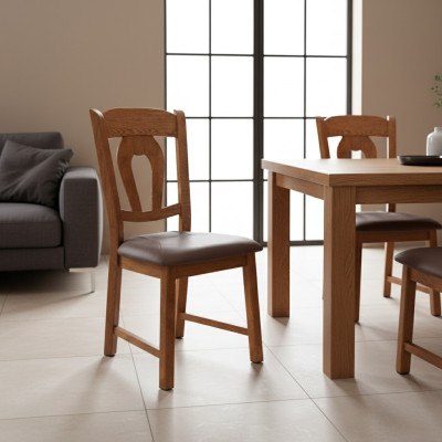 Lehn Stuhl Massiv Holz Sessel Holz Stoff Polster Stühle Gastro Design Esszimmer