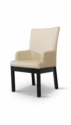 Design Sessel Polster Set 2x Stuhl Holz 100% Leder Stühle Gastro Esszimmer