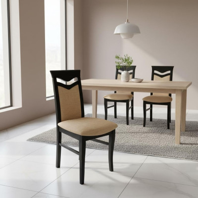 Sessel Stuhl Designer Holz Stoff Polster Stühle Gastro Esszimmer Textil