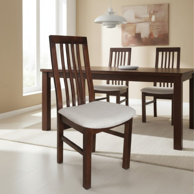 Design Lehnstuhl Gastro Sessel Holz Polster Moderner Esszimmer Stuhl