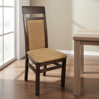 Lehn Stuhl Massiv Holz Sessel Holz Stoff Polster Stühle Gastro Design