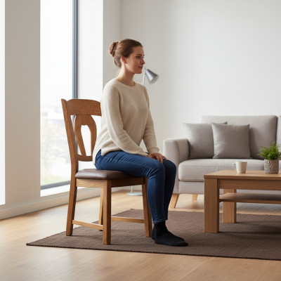 Set 20x Massivholz Sessel Esszimmerstuhl Leder Polster Stühl Gastro Esszimmer