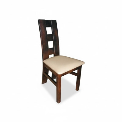 Design Lehnstuhl Sessel Holz Stoff Polster Esszimmer Leder Gastro Stuhl