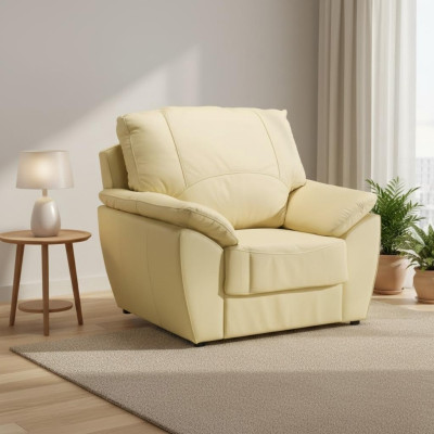 Klassische Wohnzimmer Garnitur 3+1+1 100% Vollleder Couch Sitz Polster