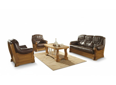 Wohnzimmer Ledercouch Sofagarnitur Set 3+2 Sitzer Sofa Couch Sitz Polster