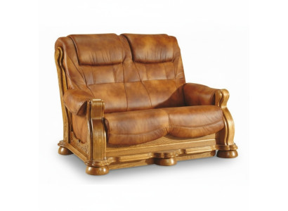 Zweisitzer Couch Klassische Ledersofa Polster Couch Sofa 2 Sitzer Leder