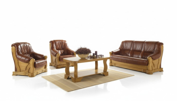 Sofagarnitur 3+1 Sitzer Klassischer Wohnlandschaft Couchen Polster Sofas