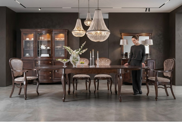 Klassischer Antik Stil Esstisch Wohnzimmer Holz Tische XXL Big Neu
