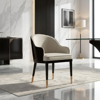 Stuhl 1x Ess Zimmer Polster Stuhl Fernseh Lounge Club Leder Textil Sitz Sessel