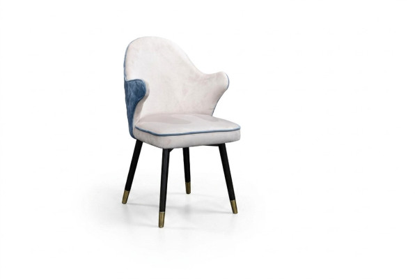 Stuhl 1x Ess Zimmer Polster Sessel Fernseh Lounge Club Textil Sitz Leder Stuhl
