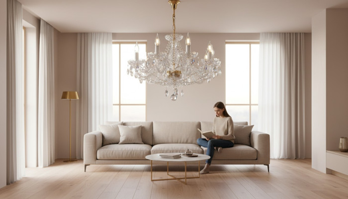 Kronleuchter Bohemia  Decken Beleuchtung Deckenlampe Echte Handarbeit Luster