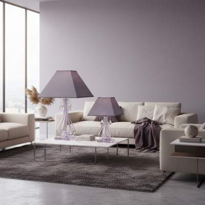 Leuchte Kristall Tischlampe Elite Bohemia Fuß Nachttisch Neu Büro