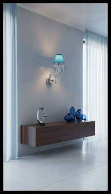 Bohemia Wandleuchte Blau Kronleuchter Lampe Lampenwelt Wandleuchter Lampen
